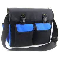 Large Size Tool Bag 600D Oxford Fabric Hardware Toolkit Shoulder Strap Waterproof Blue