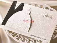 100pcs / lot 페덱스 DHL 무료 배송 신착 신랑 신부 의류 Customizable 인쇄용 결혼식 초대장 카드