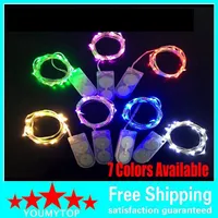 2M 20LEDs CR2032 Battery Operated Micro Mini LED String Light Copper Silver Wire Starry Light String For Decoration