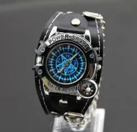 Kuroshitsuji Erkekler için 2015 Yeni Moda Saatler bilezikler Ucuz Izle erkek kız Pusula Saatı Siyah Zincir Saat Kuvars Dijital
