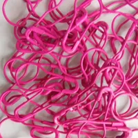 1000 szt. Rose Red Color COILLESS BARBE Kształt Kształt Bezpieczeństwo PIN dla DIY Craft Hang