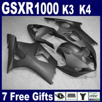 Tüm Mat Siyah Fairing Kit Suzuki GSXR1000 2003 2004 K3 Yepyeni Vücut Kiti GSXR 1000 03 04 Ücretsiz Ön cam