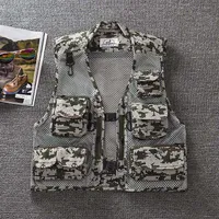 5 Cores Homens Ao Ar Livre Camuflagem Vest Militar Tactical Mesh Hunting Shooting Coletes sem mangas para o fotógrafo Waistcoat