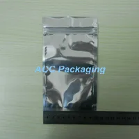 10x17.5cm Atacado (3,9 "x6.9") da folha de alumínio Limpar Resealable Zipper plástico pacote de varejo Bag Zipper Bloqueio Bag Packing