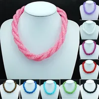 Mix Color Sales Fashion Choker Necklace Filled Crystal Mesh Infinity For Women Statement DIY Necklace Jewelry