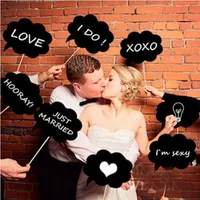Ny ankomst 10 st / set DIY Funny Wedding Photo Booth Props Lovely Party Wedding Accessories Props YH017