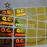 Wholesale 2021 Customized warranty hologram label stickers Custom logo design single black print with rainbow effect in the lights