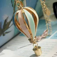 European And American Jewelry Colorful Hot Air Balloon Necklace Wholesale Parents Dream