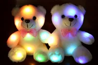 .20cm Creative Light Up LED Teddy Bear Stuffed Animals Plush Toy Colorful Glowing Teddy Bear Christmas Gift for Kids 2018 Hot