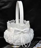 2020 Hochzeitszeremonie Party Liebesfall Satin Bowknot Rose Blume Korb Für Frauen Mädchen DIY Dekoration Aufbewahrungstasche Container