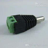 Partihandel - 100% ny 2,1mm * 5.5mm Male DC Power Jack Adapter Connector Plug för CCTV-kamera