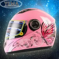 2015 Nouveau YaMa YM-827 Casque de moto Full Faune Casque de moto Casque de vélo électrique en ABS et de taille libre avec foulard