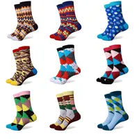 Матч-вверх Оптовая цена мужские красочные хлопчатобумажные забавные носки без логотипа США размером (7.5-12)
