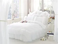 Оптово-корейский стиль принцессы кружева постельное белье 100% хлопок Queen king king king размер 4шт постельное белье постельное белье постельное белье одеяло одеяло