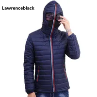 Wholesale-Lawrenceblack Winter Jackets Men Parkas with Glasses Padded Hooded Coat Mens Warm Camperas Children Windproof Quilted Jacket 839