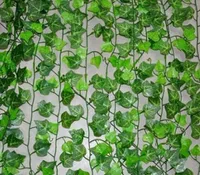 2.4 metros de plantas de guirnaldas de hoja de hiedra artificial Follaje falso Flores Decoración del hogar Ph1