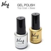2pcs / Lot 6 ml Bling Nail Art Nail Manicure Soak Off Gel UV Brasão + polonês Primer Base Coat Top Nails Professional Kit Gel UV Lamp pedido de US $ 18no