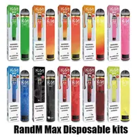 Autentyczne RANDM MAX Jednorazowe e-papierosy Zestaw Urządzeniowy 2600 Puffs 1300mAh Bateria 9ml Wstępnie wypełnione Pods Cartridges RM Stick Vape Pen VS XXL Plus Air Bar 100% Oryginał
