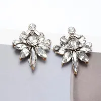 Stud Brand Full Crystal Earrings Charm Statement Unique Freshness Brincos Women Wedding Fashion Jewelry