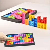 Empurrá-lo tetris quebra-cabeça do quebra-cabeça brinquedos Reliver tensão brinquedos anti-estresse brinquedos sensoriais Fidget Toy para aliviar o autismo