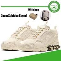 Z butami mody zoom Zoom Spiridon w klatce 2 potrójne czarne białe mężczyzn trenerzy sportowcy cytrynowe metalowy srebrny tor