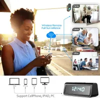 4K Camera Wireless WIFI Micro Cam IR Night View Alarm Camcorder Digital Clock Video Mini DVR Hidden TF Card