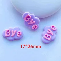 16 New Kawaii Soft Glue Lovely Cartoon Letters Flat DIY Crafts Scrapbook Hair Bow Center Accessories Decoration C01 Y211112