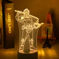 Ночные огни аниме светодиодный свет Черный Клевер YAMI SUEHIRO Nightlight для спальни декор Манга на день рождения подарок комната комната 3D