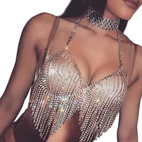 Boho Crystal Body Chain Bra Beach Chains Fashion Harness Accessories Jewelry For Women And Girls Women&#039;s Swimwear