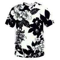 Męskie Koszulki Tropikalne Styl Kwiatowy Druku Krótki Rękaw Moda T-Shirt Koszulki Merch Factory Outlet Sublimation Mens Dress