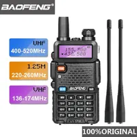 2021 BAOFENG UV-5R III TRI-BAND DUAL ANTENA WALKIE TALKIE VHF 136-174MHZ / 220-260MHZUHF 400-520MHZ Scanner de radio de jamón UV5R UV 5R