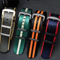 Watch Bands 20mm 22mm Nylon Canvas NATO Band Men Sport Waterproof Wrist Strap Bracelet Accessories Military Seatbelt