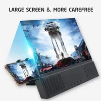 Phone Holder 12 inch 3D Screen Amplifier Mobile Magnifier HD Portable Movies with Bluetooth Speaker Stand Bracketa52a13264W