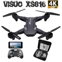 Visuo XS816 RC Dron z 50 -krotnym Zoom WiFi FPV 4K Dual Camera Optical Flow Quadcopter Składane selfie Dron vs SG106 M70 Przenośna gra