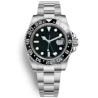 Высокая стоимость действующих лучших роскошных дизайнерские мужские часы Sapphire GMT керамические рамки механическое автоматическое движение часы спортивные саморезы ветер RoLess Wristwatch Time подарок