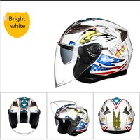 New White Helmet Electric Motorcycle Man Pair Lens Half Female Summer Four Seasons Semi-Covered Safety