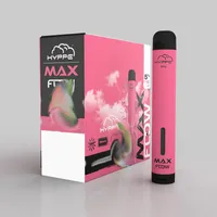 Hyppe Max Flow Disposable Vape Pod Device Kit Electronic Cigarette 2000 Puffs Stick AirFlow Justerbar 900MAH 6,0 ml Disponeringsenheter 10 färger