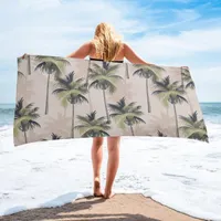 Havlu Tropikal Bitki Palmiye Ağacı Banyo Yüzme Banyo Aksesuarları Mikrofiber Plaj Havlusu Yoga Mat