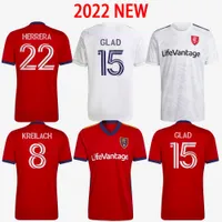 2022 2023 Real Salt Lake Soccer Jerseys Home White Road # 15 Glad # 22 Herrera # 8 Kreilach 22 23 Camisas de fútbol Kit de manga corta S-2XL
