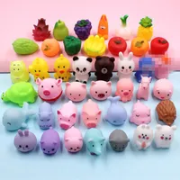 Cartoon Animal Squeeze Toys with Voice Kawaii Fidget Mochi Squishy Creative Students Vent Funny Anti Stress Pinch Vocal Mini Soft Action Figures for Children Baby