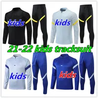 2021 2022 chelsea Kids Tracksuit Kits Hazard Soccer 21 22 Pedro Fabregas Willian Kante Criança Futebol Wear Training Suit Set