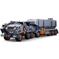 Sluban Militaire Model Bouwsteen De Dwalende Aarde Zware Transport Voertuig Truck 832 Stks Educatief Bricks Toy Boy Y0816