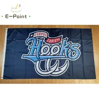 Milb Corpus Christi Hooks Flag 3 * 5FT (90 cm * 150 cm) Poliester Dekoracja Banner Latający Dom Ogród świąteczny prezenty