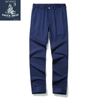 Pantalones para hombres Oficial de la Armada Saucezhan Cargo Caqui Plancha Pura Planchas Casual Primavera Y Otoño Hombres