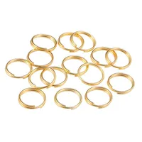 200 pcs / lote 6 8 10 12 mm de ouro aberto anéis de salto duplo loops Double anéis conectores para as conclusões de jóias fazendo suprimentos diy 789 T2