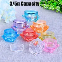 Wax Container Food Grade Plastic Boxs 3g/5g Round Bottom Storage Boxes Small Sample Bottle Cosmetic Vape Smoking Packaging Box