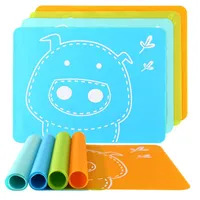 Mats & Pads 30 Cute Silicone Placemat Bar Mat FDA Baby Kids Plate Table BPA Free Waterproof Set Home Kitchen ResistantMats