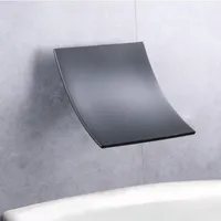 Siyah Şelale Küvet Spout Duvar Montaj Yüksek Akış Hızı Dolgu Musluğu Banyo Roman Küvet