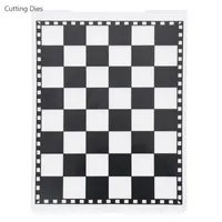 Craft Tools Black White Checkerboard Printed Plastic Embossing Folder For Scrapbooking Po Diy Paper Card Making Crafts Home Decor