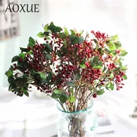 Bean Vine Berry Plants Artificial Flower Wedding Simulation Fake Holding Plum Home Living Room Garden Decorative Flowers Wreath